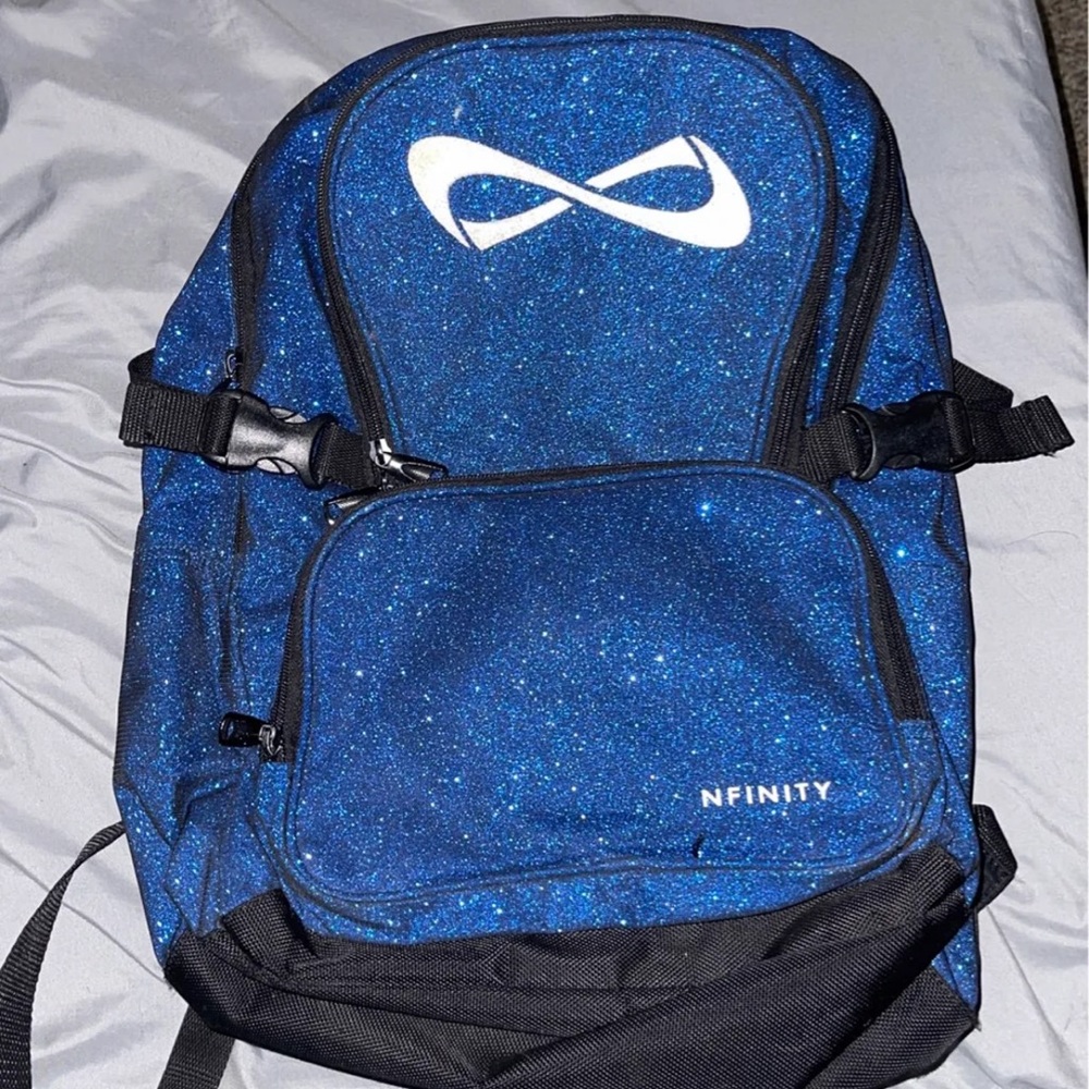 Blue sparkle Nfinity Cheer bag